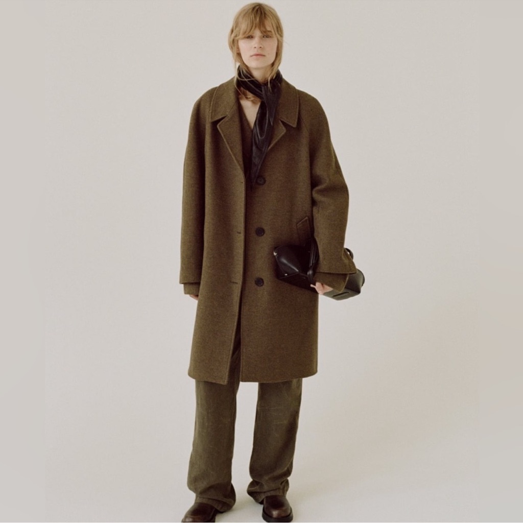 Zara Minimalist Wool Blend Coat Xs-S